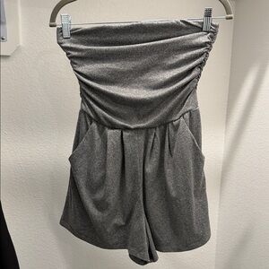 Grey Romper Party Outfit